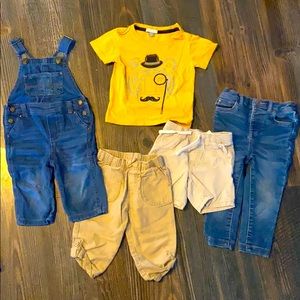 Lot baby clothes boys 12 months shirts pants